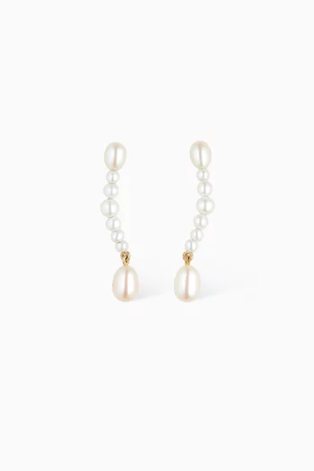 Pearl Drop Earrings in Gold Vermeil