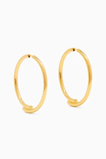 Large Chaos Hoop Earrings in Recycled Gold-plated Vermeil