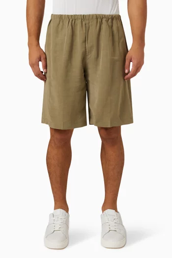 Long Shorts in Linen Blend