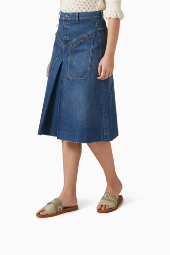 حذاء مفتوح وودي بشعار الماركة كتان