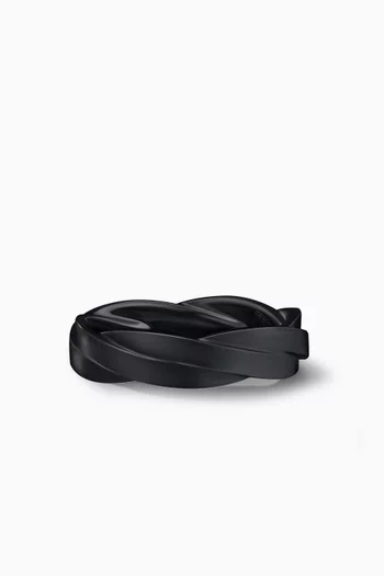 DY Helios™  Band Ring in Black Titanium, 6mm