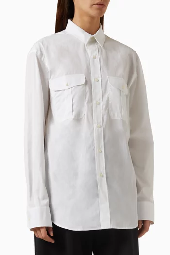 Oversized Shirt in Cotton-poplin