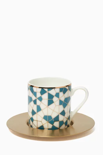 Geo Espresso Cups in Porcelain, Set of 6
