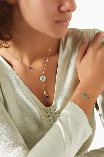 سوار أميليا دبي بحلي مرصعة بعرق اللؤلؤ بوجهين ذهب عيار 18