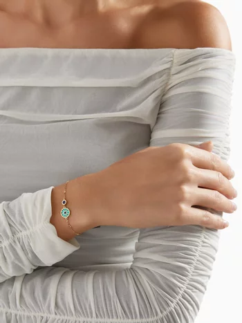 Amelia Dubai Mother of Pearl Bracelet in 18kt Gold