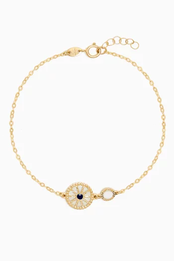 Amelia Dubai Mother of Pearl Bracelet in 18kt Gold