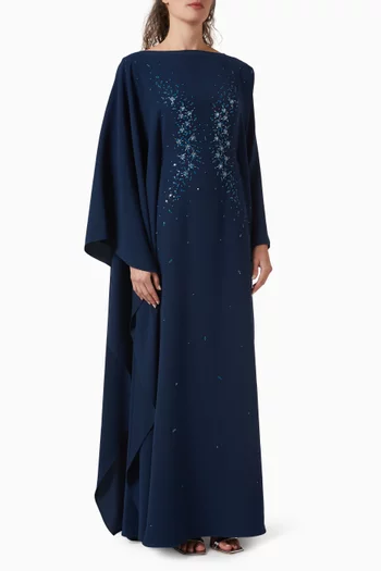 Two-piece Embellished Cape Kaftan in Ecovero Viscose