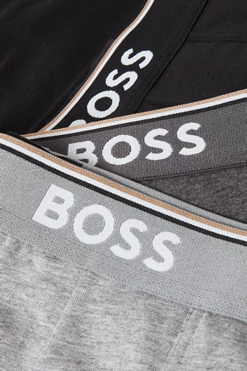 طقم بوكسر باور قطن مطاطي 3 قطع