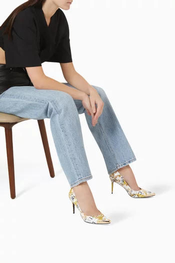 Scarlett 95 Pumps in Printed Faux Leather