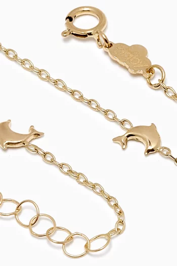 Triple Dolphin Bracelet in 18kt Gold