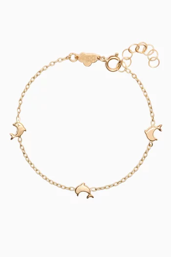 Triple Dolphin Bracelet in 18kt Gold