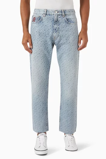 Straight Leg Jeans in Denim
