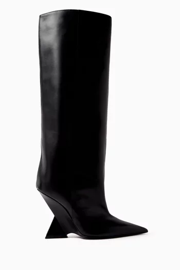 Cheope 105 Tube Knee-High Boots in Leather