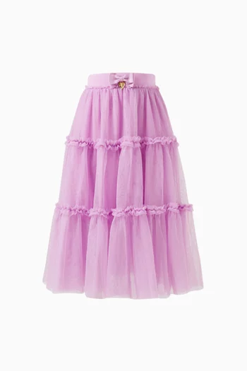 Lyse Long Triple-tiered Skirt in Polyester