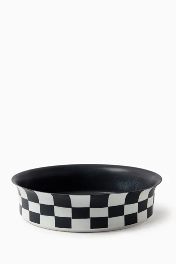 Large Damier Bowl in Porcelain