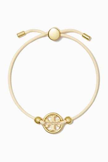 Miller Slider Bracelet in Gold-plated Brass & Leather
