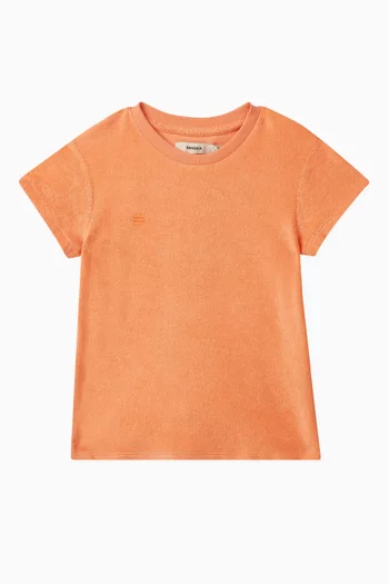 Towelling T-shirt in Organic-cotton