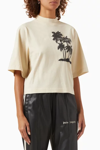 Palms Fitted T-shirt in Jersey