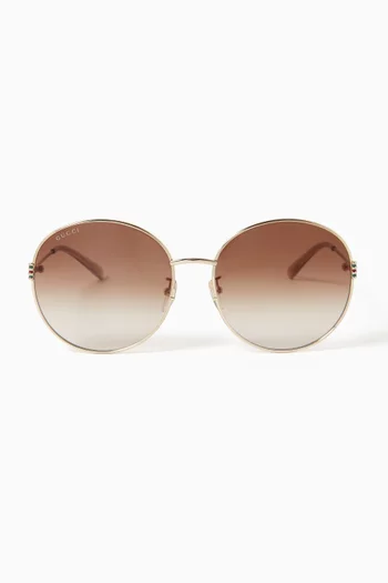 Round Sunglasses in Metal
