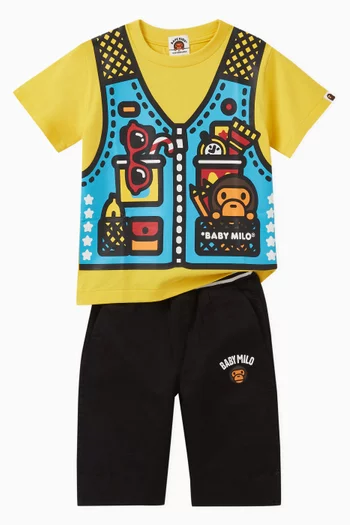 Baby Milo Vest-print T-shirt in Cotton