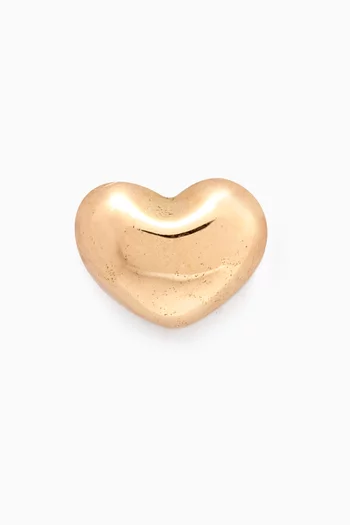 Chubby Heart Single Stud in 18kt Yellow Gold