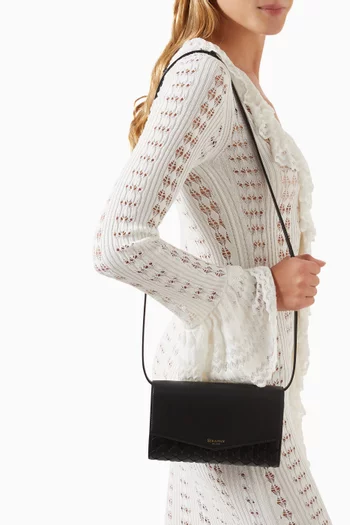 Clutch Shoulder Bag in Mosaico Leather