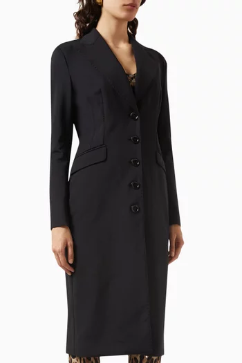 x Kim Tailored Coat Dress in Technical Jersey