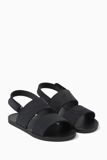 Double Strap Sandals in Suede
