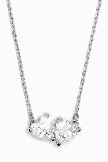 Attract Soul Necklace in Rhodium-plated Metal