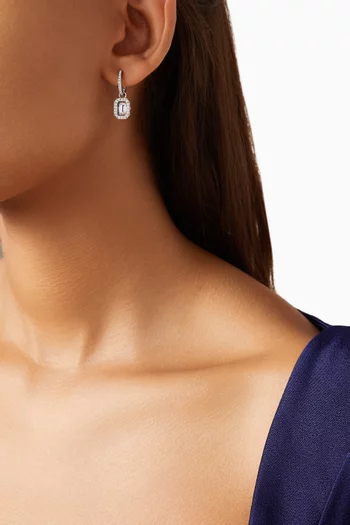 أقراط ميلينيا متدلية معدن مطلي بالروديوم‏