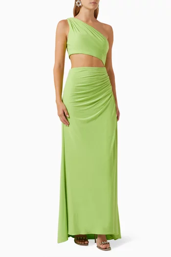 One-shoulder Cut-out Gown