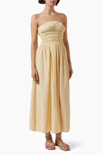 Abby Strapless Maxi Dress in Cotton-blend