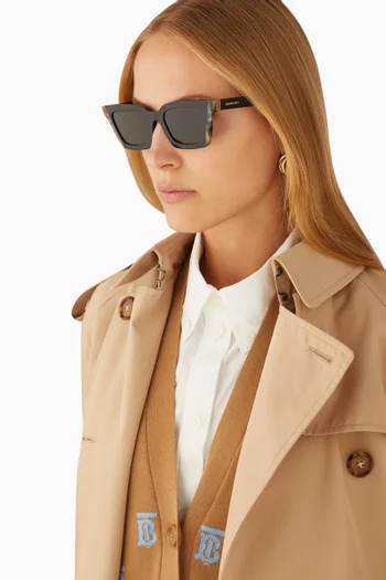 Vintage Check Square Sunglasses in Acetate