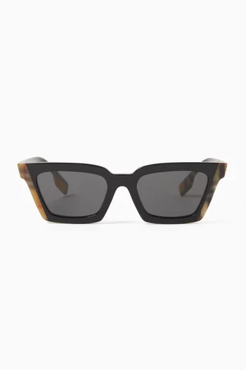 Vintage Check Square Sunglasses in Acetate