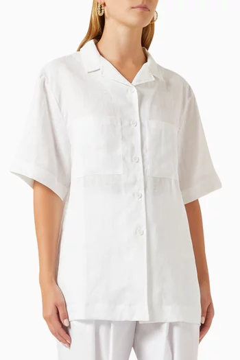 Patch-pocket Shirt in Linen