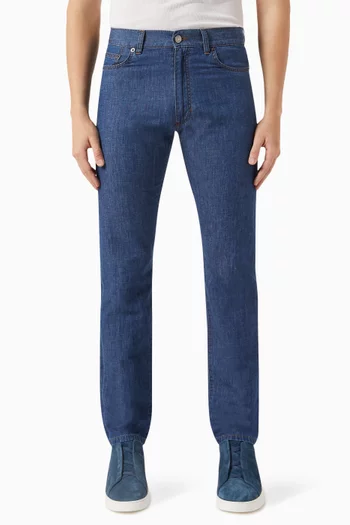 Straight-leg Cut Jeans in Denim Blend