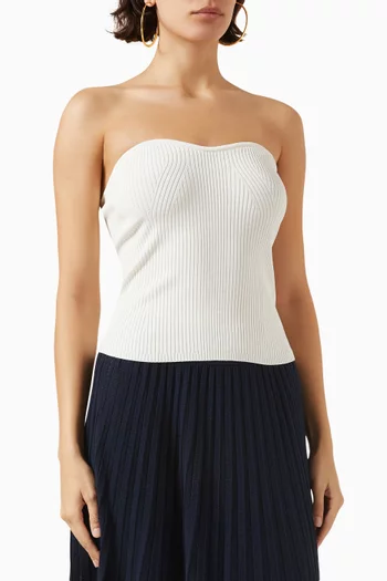 Tube Top in Ribbed-cotton
