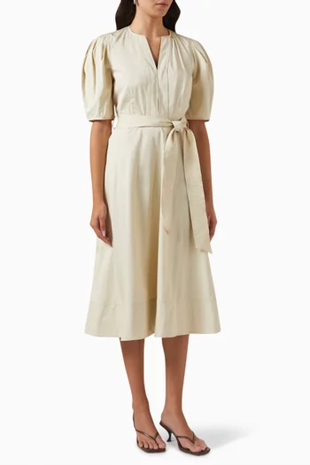 Kalna Belted Dress in Cotton