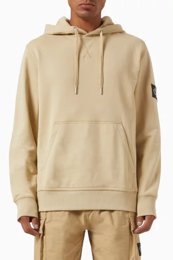 Logo Badge Hoodie in Cotton