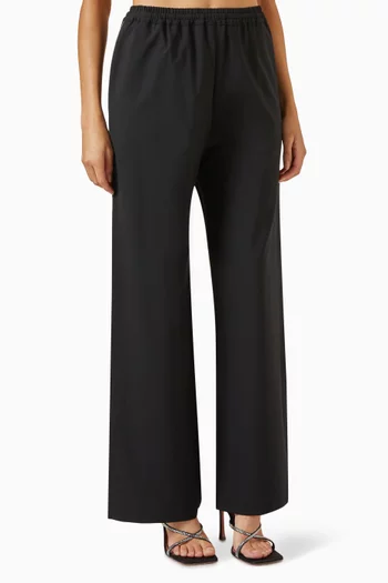 Off Duty Piped Pants in Stretch Wool-blend
