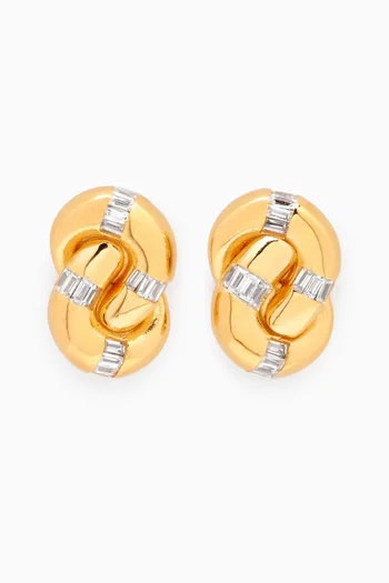 Stud Earrings in 24kt Gold-plated Sterling Silver