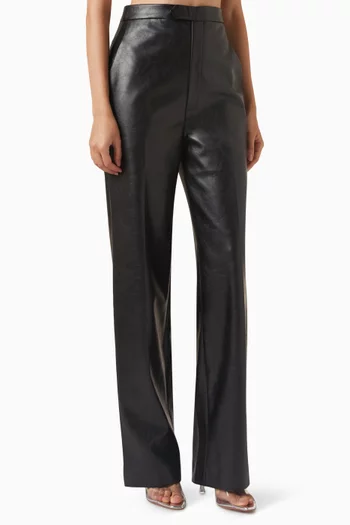 Straight-fit Pants in Vegan-leather