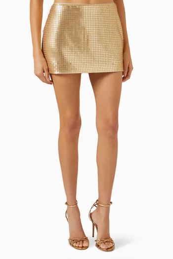 Harlow Mini Skirt in Sequin Jersey