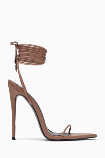 Luce Minimale 120 Lace-up Sandals in Vegan Leather