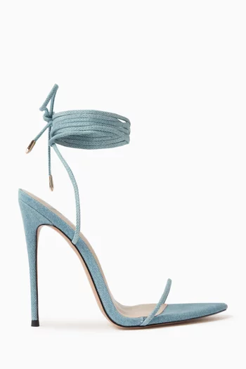 Luce Minimale 120 Lace-up Sandals in Vegan Leather