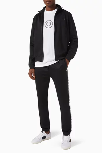 Taped Track Pants in Cotton Blend