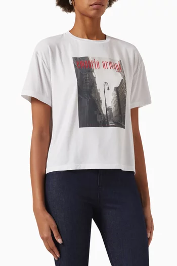 City Printed T-shirt in Cotton-jersey