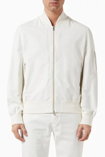 Bomber Jacket in Techno Cotton