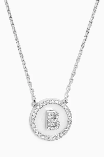 A2Z Diamond Necklace in 18kt White Gold