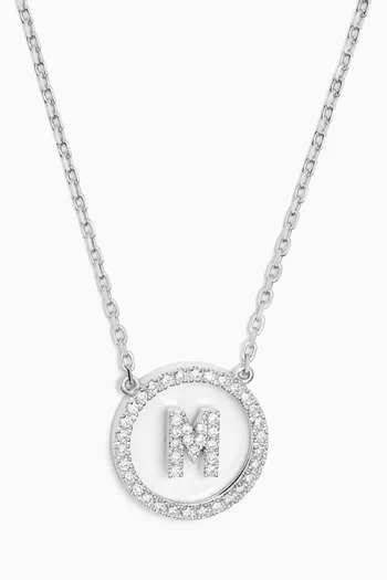 A2Z Diamond Necklace in 18kt White Gold